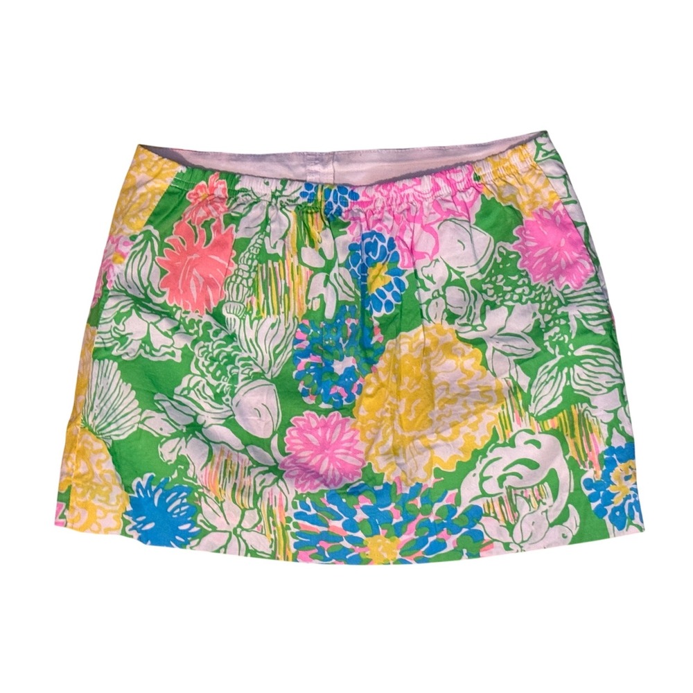 Lilly Pulitzer Girls Size 14‎ Skirt Fully Lined Floral Pattern EUC